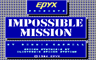 C64 Impossible Mission title screen