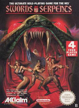 NES cover art for Swords and Serpents