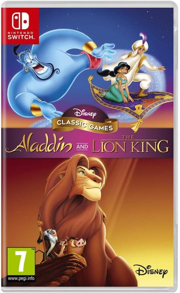 Switch cover for Aladdin and Lion King combo game pack