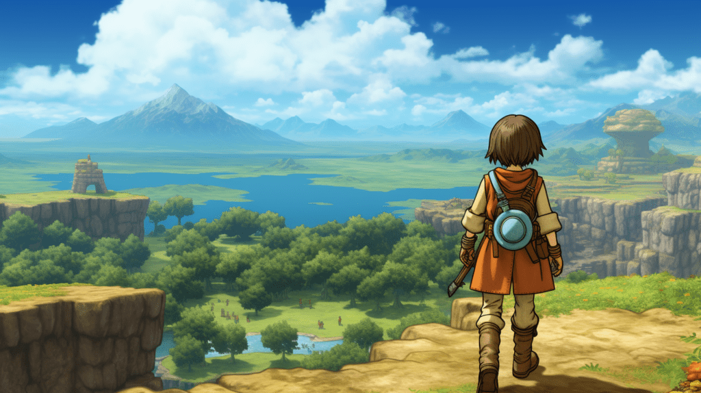 Artistic depiction of a scene from Dragon Quest IX