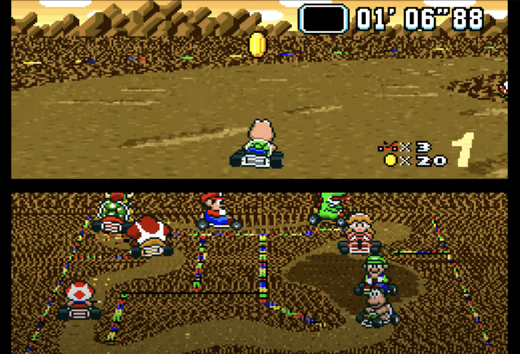 Super Mario Kart screenshot from SNES