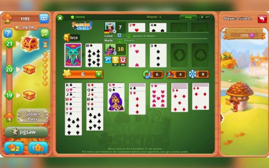 Solitaire mobile game