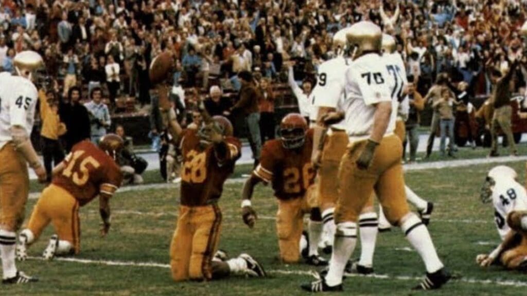 1974 #5 Notre Dame @ #6 USC