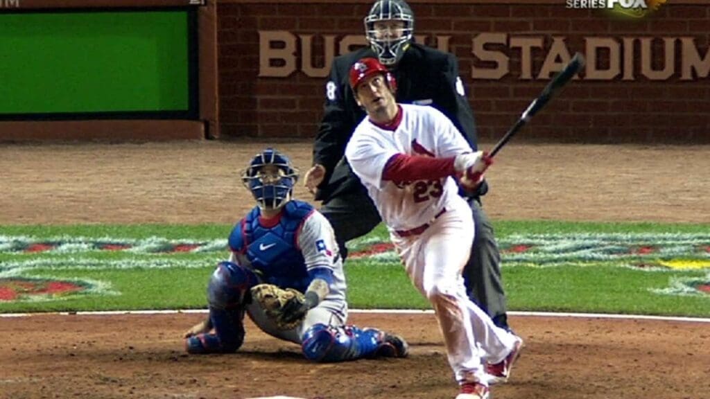 2011 WS Game 6 Freese leads Cardinals comeback