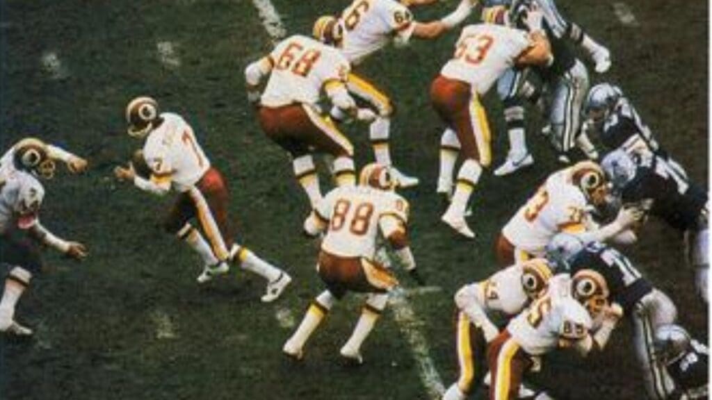 Joe Theismann of the Washington Redskins 1982