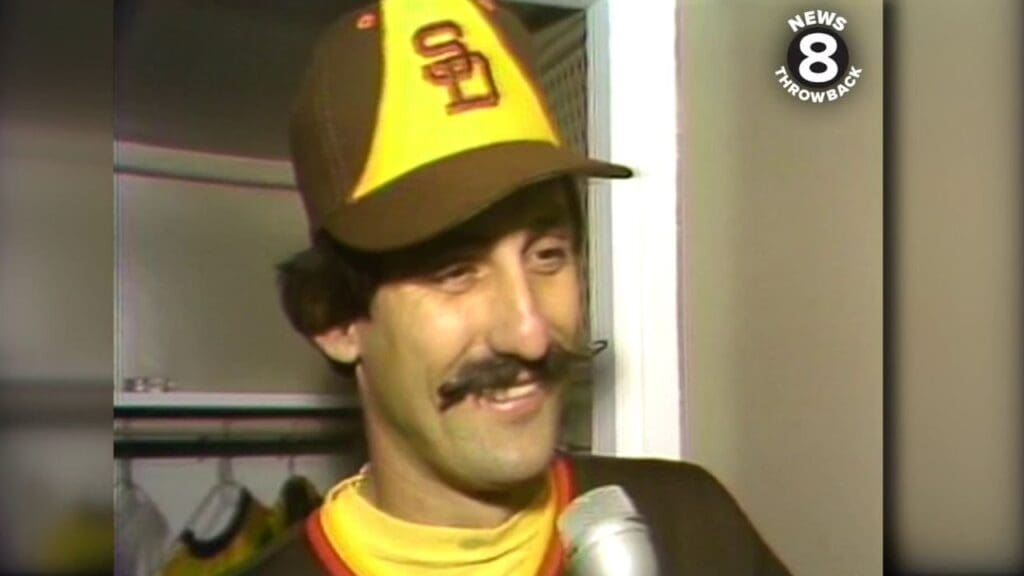 News 8's Ted Leitner hits the road with the San Diego Padres, manager Jerry Coleman in 1980