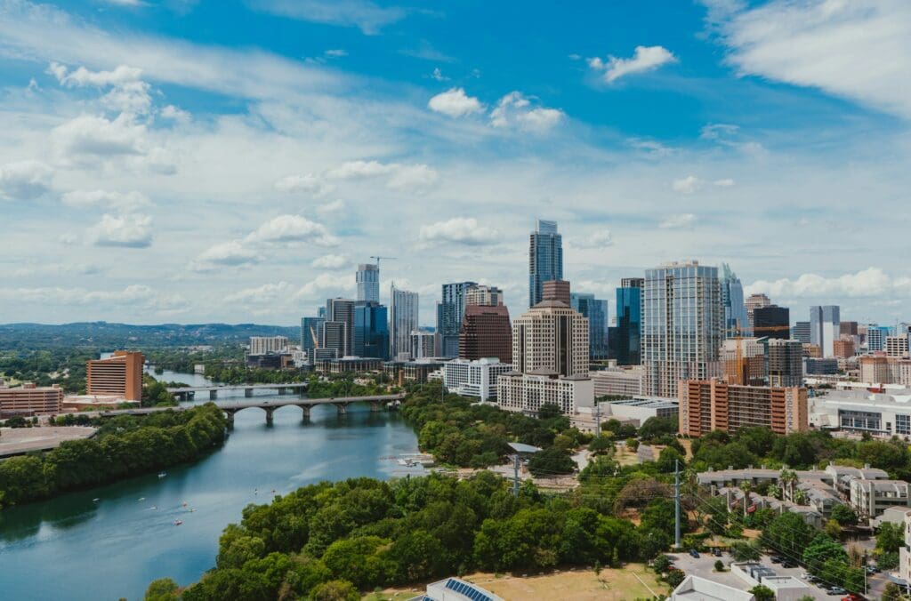 river near buildings during daytime,Austin, Texas