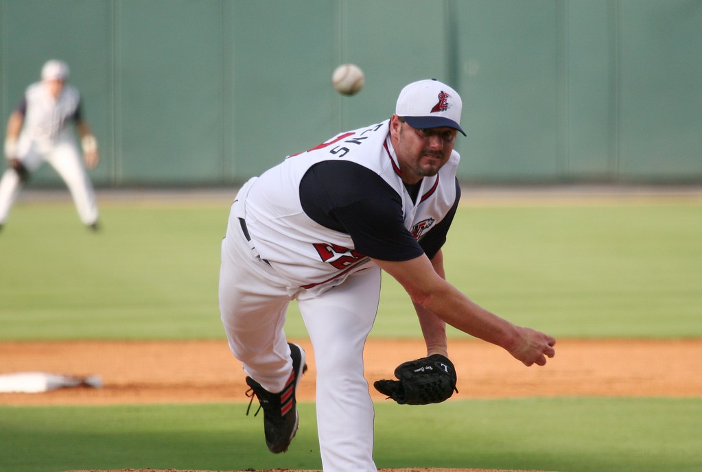 Roger Clemens #22 - Houston Astros, Round Rock Express rehab game at Dell Diamond