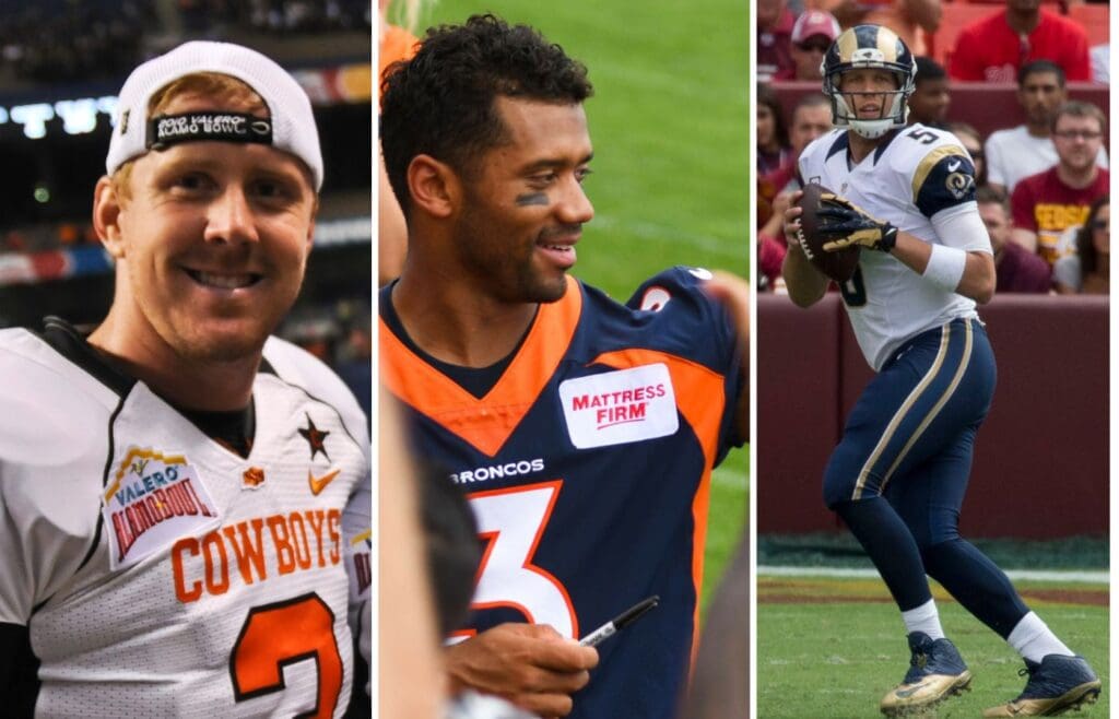 Brandon Weeden,Russell Wilson and Nick Foles