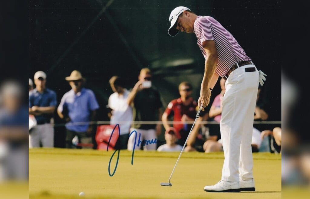 JUSTIN THOMAS SIGNED AUTOGRAPH PHOTO PGA