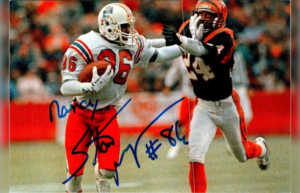 Stanley Morgan New England Patriots Autograph Photograph