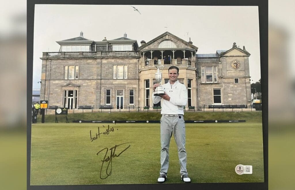 ZACH JOHNSON SIGNED 2015 THE BRITISH OPEN CHAMPIONSHIP