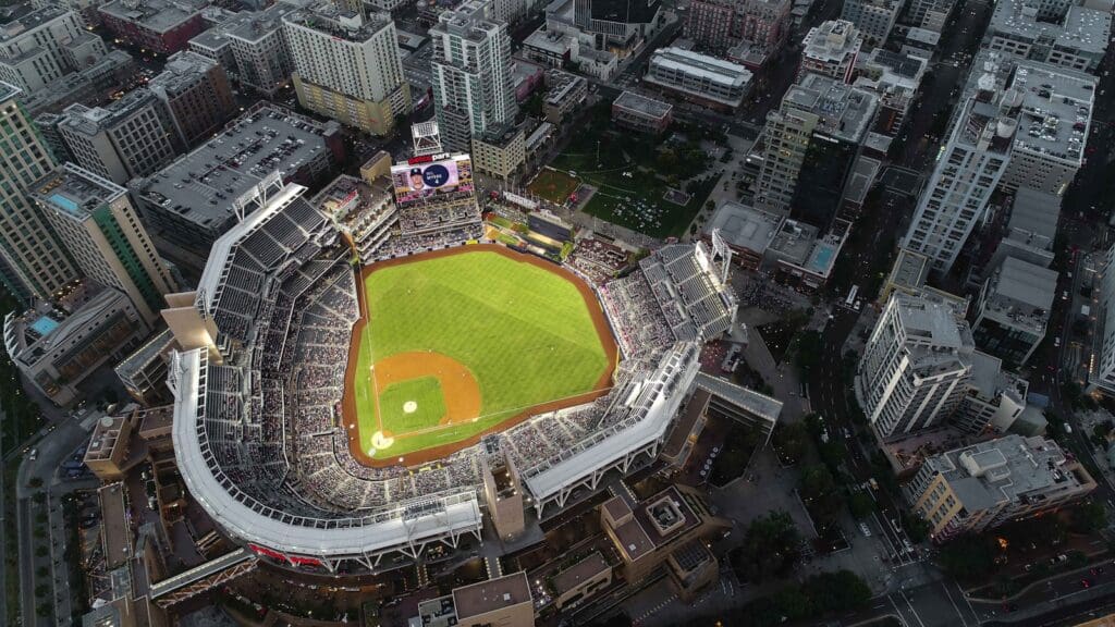 aerial view of stadium,San Diego Padres