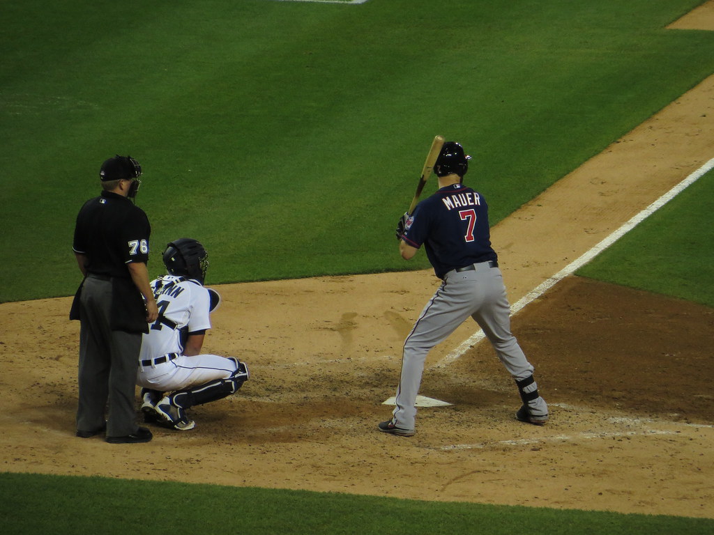 Joe Mauer, Detroit Tigers 6, Minnesota Twins 4, Comerica Park, Detroit, Michigan