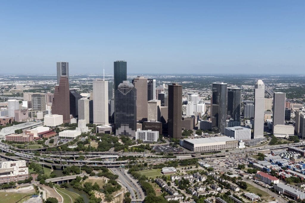Aerial views of the Houston