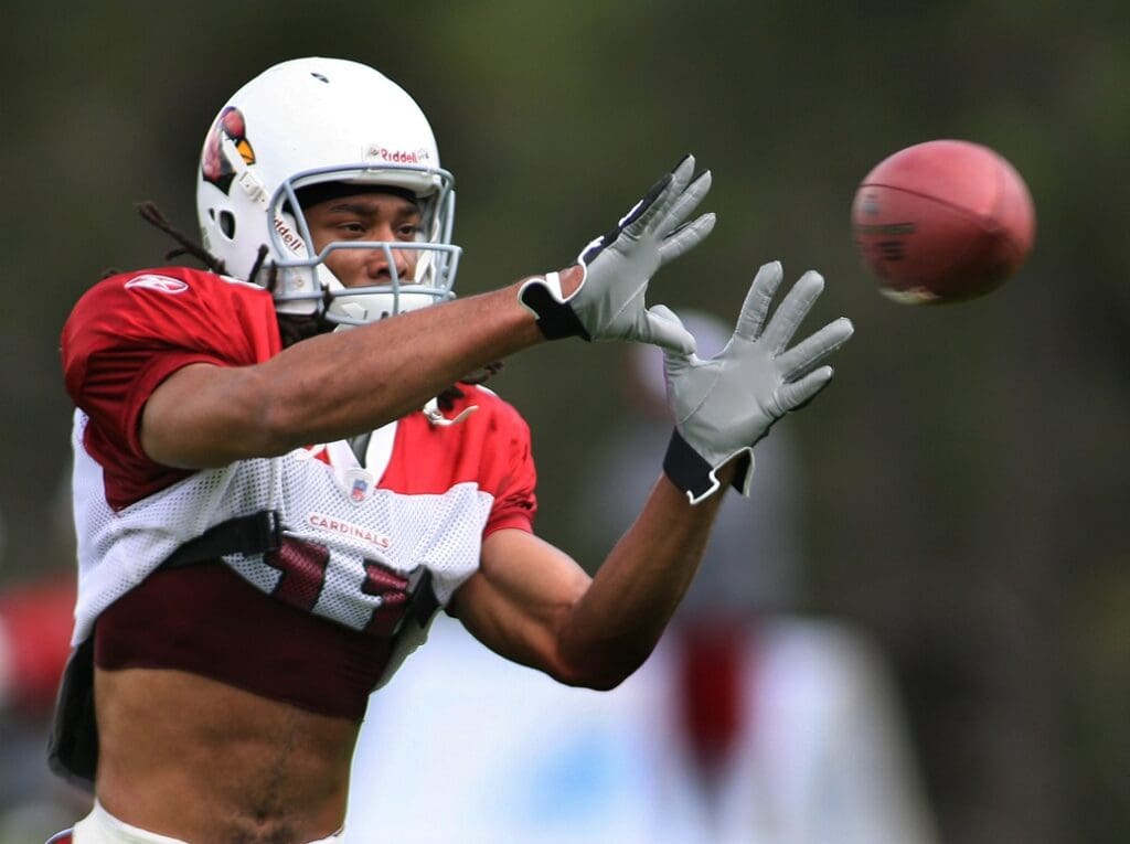 Aug 1, 2006; Flagstaff, AZ, USA; Arizona Cardinals wide receiver (11) Larry Fitzgerald during training camp at Northern Arizona University in Flagstaff.