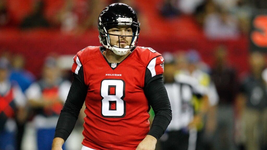 Sep 3, 2015; Atlanta, GA, USA; Atlanta Falcons quarterback Rex Grossman (8) in action against the Baltimore Ravens in the fourth quarter at the Georgia Dome. The Ravens defeated the Falcons 20-19.