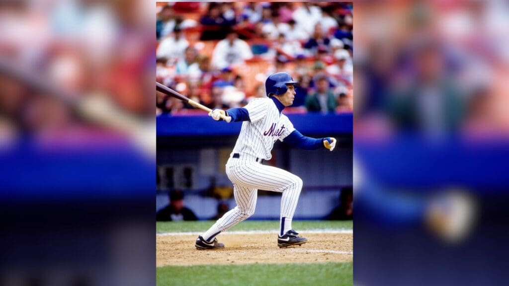 1995, Flushing, NY, USA; FILE PHOTO; New York Mets center fielder Brett Butler in action at the plate at Shea Stadium during the 1995 season.