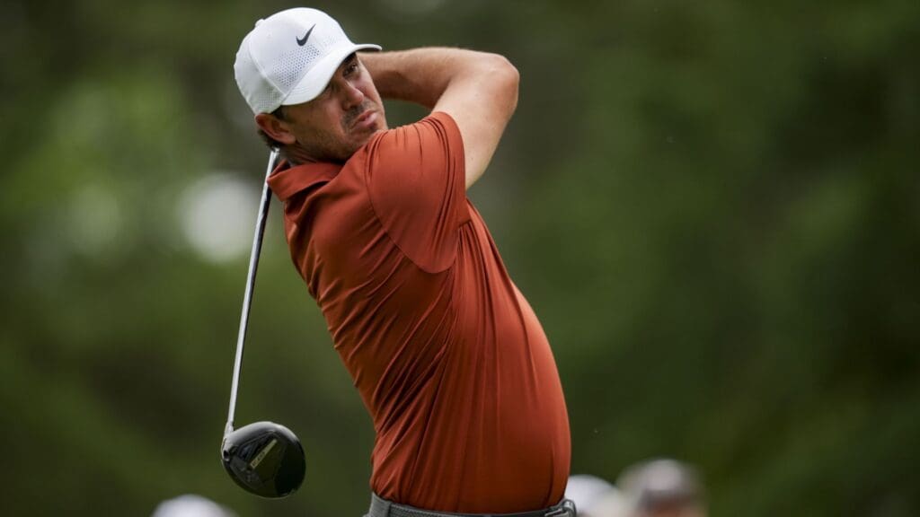 May 16, 2025; Charlotte, North Carolina, USA; Brooks Koepka during the second round of the PGA Championship golf tournament at Quail Hollow.
