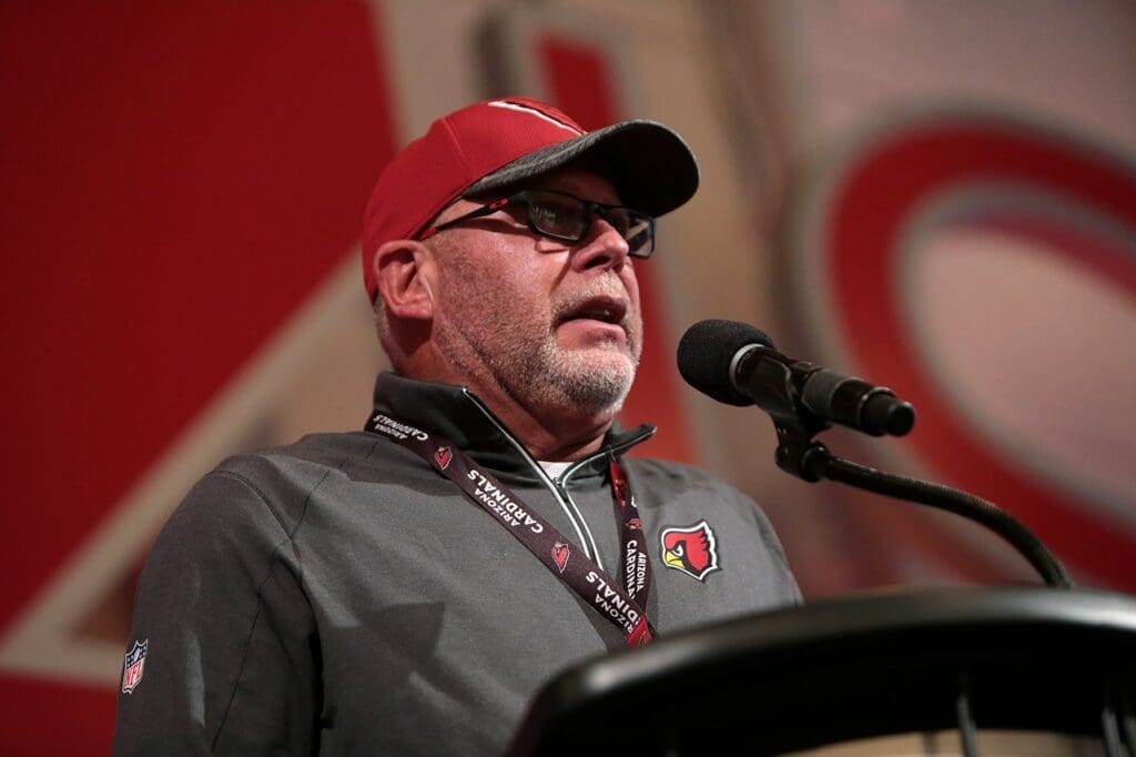 Bruce Arians speaking at the 2016 Leadership Series