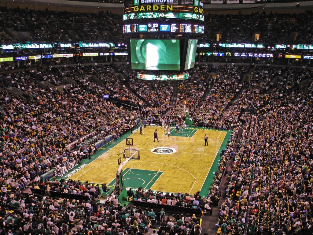 Celtics in a game vs the Minnesota Timberwolves at the then-TD Banknorth Garden (2009)