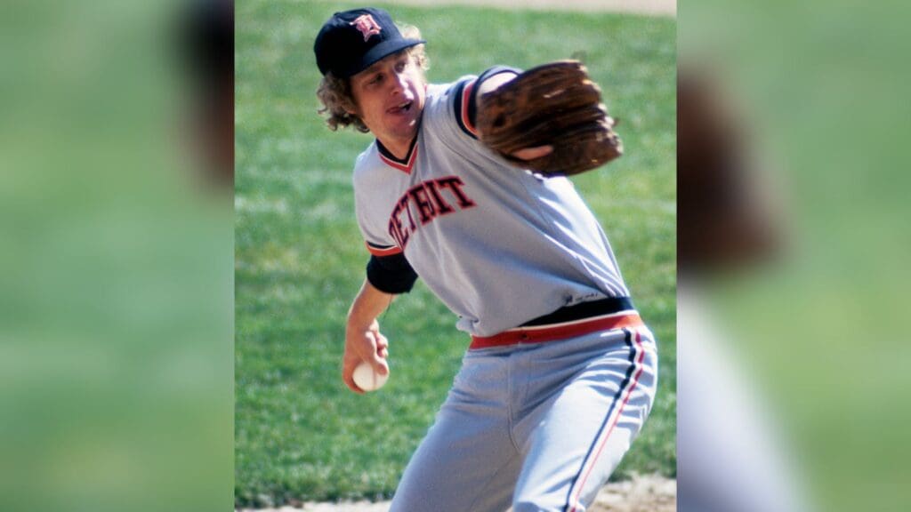 1976; Unknown location, USA: FILE PHOTO; Detroit Tigers pitcher Mark Fidrych on the mound