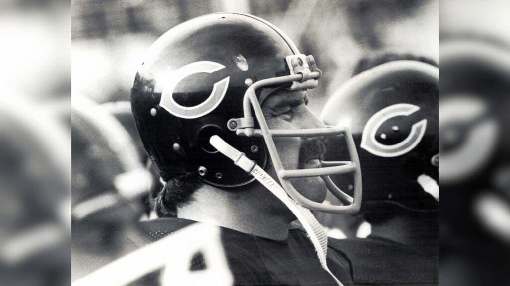 Sep 23, 1973; Chicago, IL, USA; FILE PHOTO; Chicago Bears linebacker Dick Butkus (51) on the sidelines during the game against the Minnesota Vikings at Soldier Field.