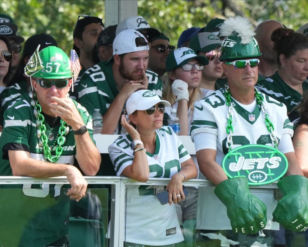 Florham Park, NJ -- July 27, 2024 -- Jet fans came to watch their team during the New York Jets training camp this morning.