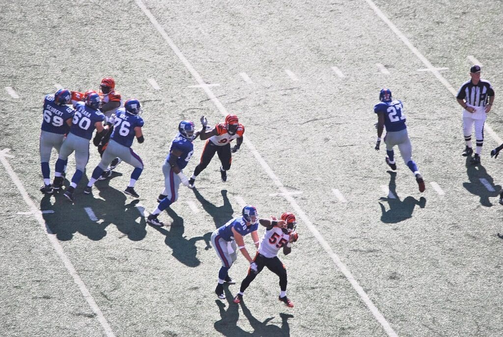 Giants on offense vs Bengals 2008