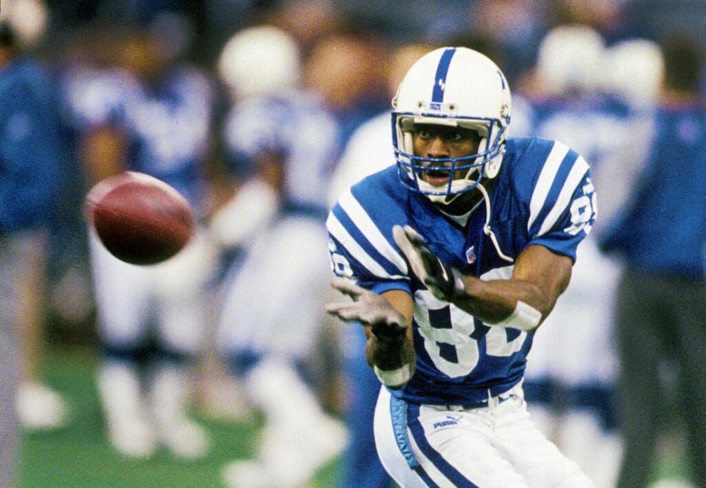 Nov 17, 2000; Indianapolis, IN, USA; FILE PHOTO: Indianapolis Colts wide receiver Marvin Harrison (88) in action against the Miami Dolphins at the RCA Dome.