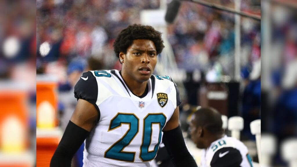 Jan 21, 2018; Foxborough, MA, USA; Jacksonville Jaguars cornerback Jalen Ramsey against the New England Patriots during the AFC Championship at Gillette Stadium.