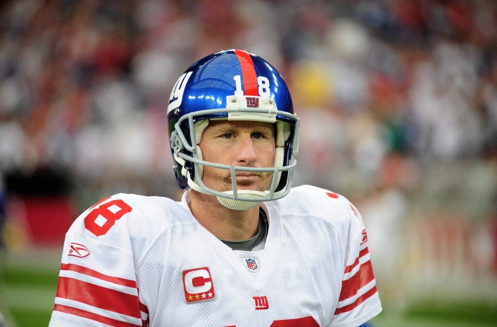 Nov. 23, 2008; Glendale, AZ, USA; New York Giants punter Jeff Feagles against the Arizona Cardinals at University of Phoenix Stadium. New York defeated Arizona 37-29.