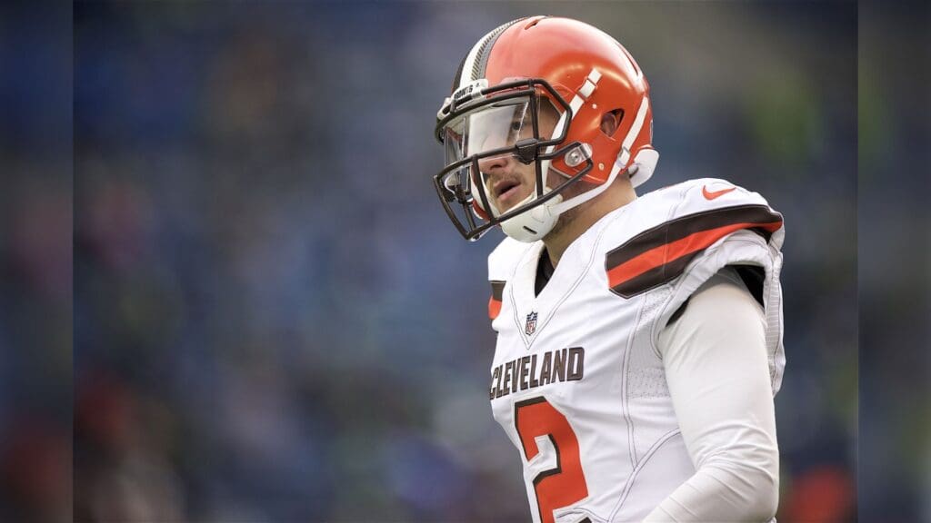Dec 20, 2015; Seattle, WA, USA; Cleveland Browns quarterback Johnny Manziel (2) warms up before the start of a game against the Seattle Seahawks at CenturyLink Field.
