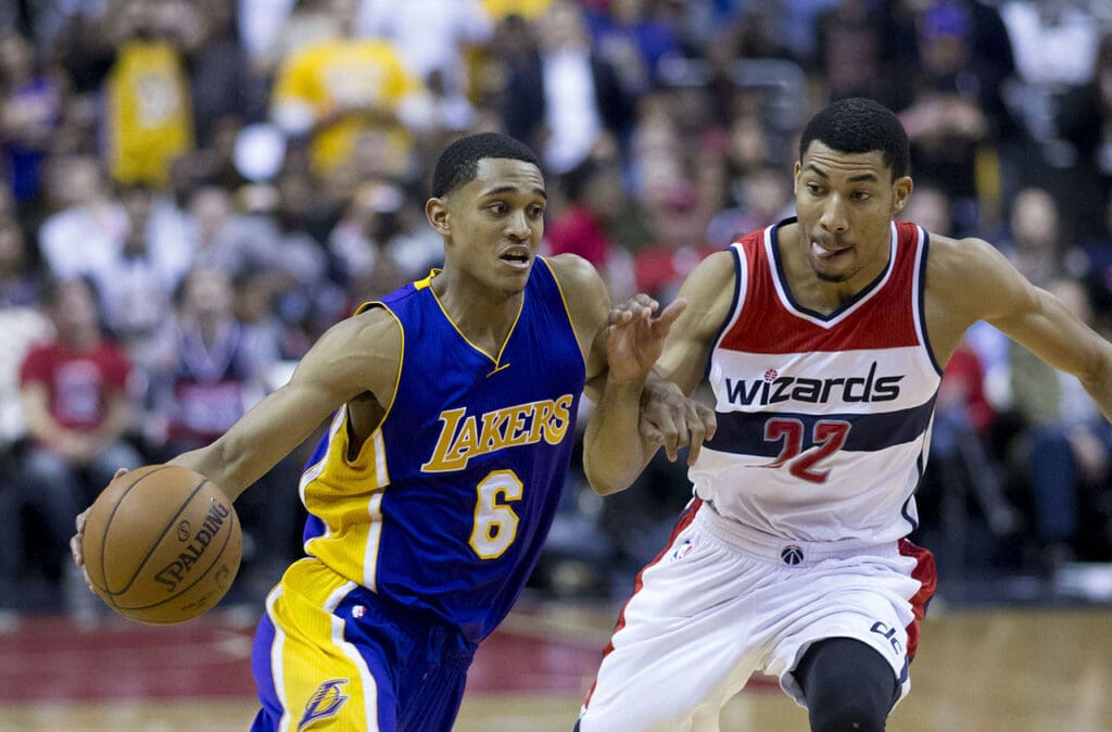 Jordan Clarkson dribbles against Otto Porter in 2015.
