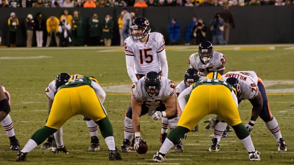 McCown (15) lines up against the Green Bay Packers in 2011