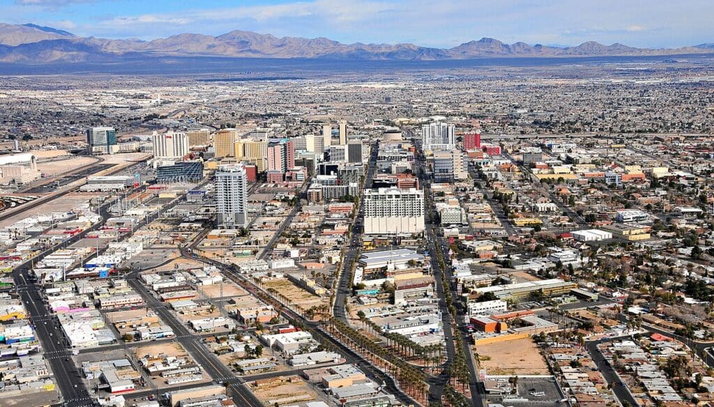 More details Downtown Las Vegas, taken from the Stratosphere tower.