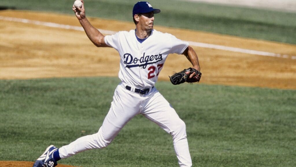 Mar 1999; Vero Beach, FL, USA: FILE PHOTO; Los Angeles Dodgers pitcher Kevin Brown in action during the 1999 spring training season at Dodgertown.