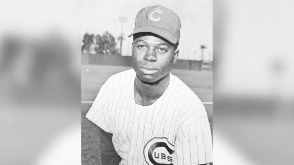 Professional baseball player Lou Brock