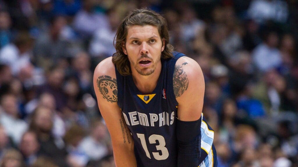 Nov 2, 2013; Dallas, TX, USA; Memphis Grizzlies small forward Mike Miller (13) waits for play to resume against the Dallas Mavericks during the game at the American Airlines Center. The Mavericks defeated the Grizzlies 111-99.