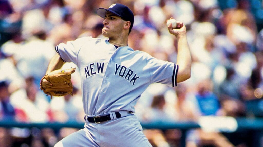 1995, Unknown location, USA; FILE PHOTO; New York Yankees pitcher Andy Pettitte in action on the mound during the 1995 season.