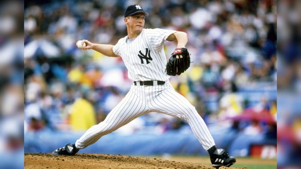 1998, Bronx, NY, USA; FILE PHOTO; New York Yankees pitcher David Cone in action on the mound at Yankee Stadium during the 1998 season