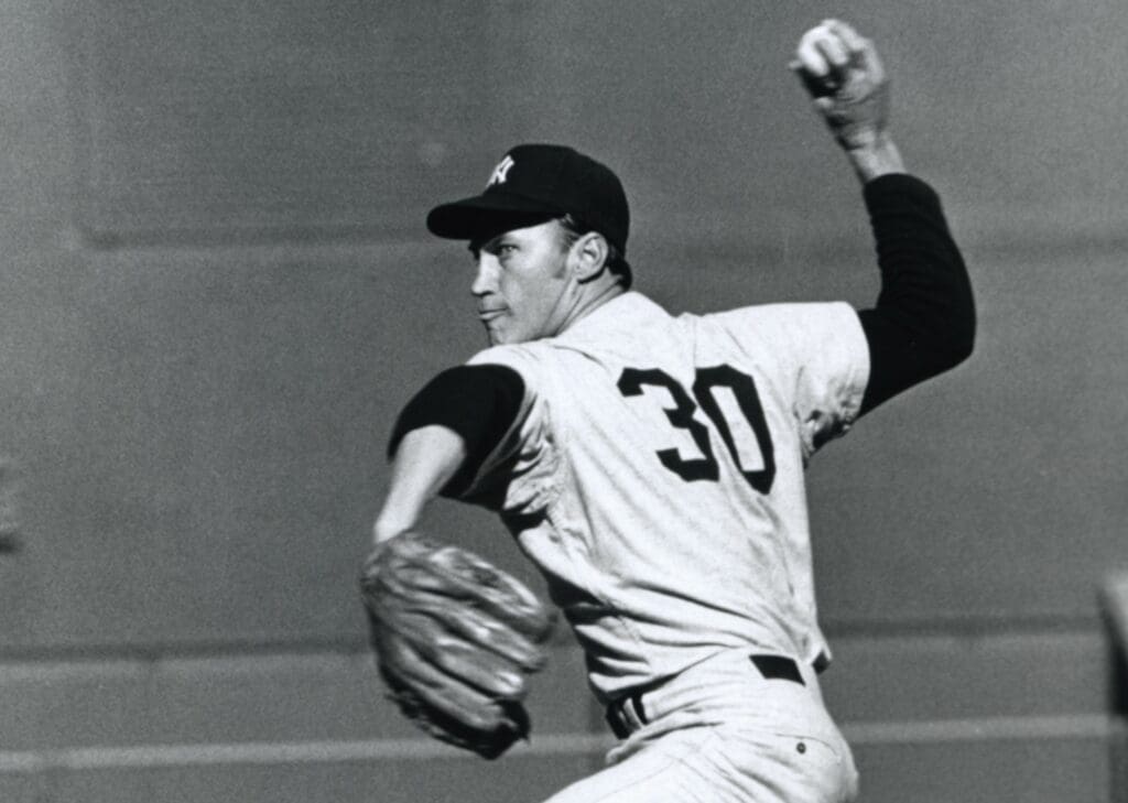 Jun 1967; Unknown location, USA; FILE PHOTO; New York Yankees pitcher Mel Stottlemyre in action during the 1967 season