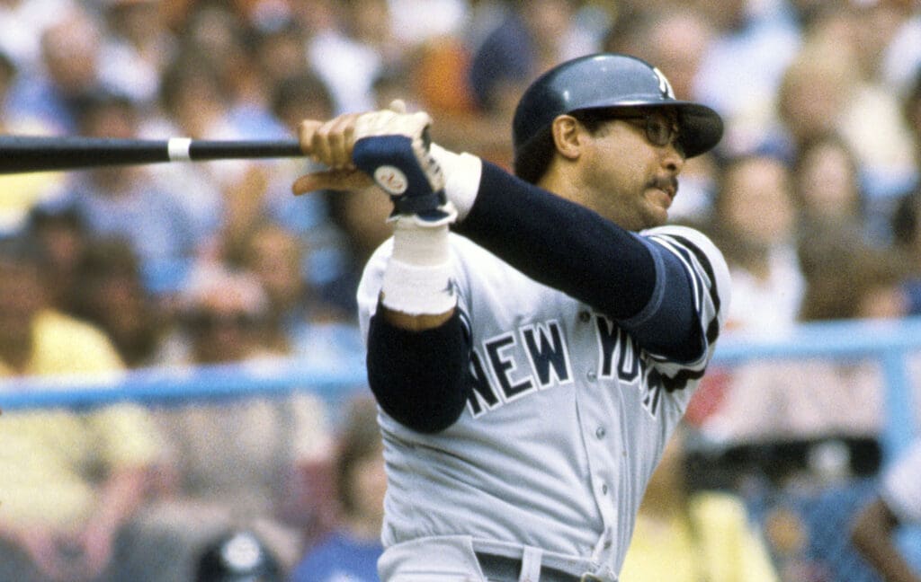 July 1980; Cleveland, OH,USA; FILE PHOTO; New York Yankees right fielder Reggie Jackson in action against the Cleveland Indians at Cleveland Stadium during the 1980 season