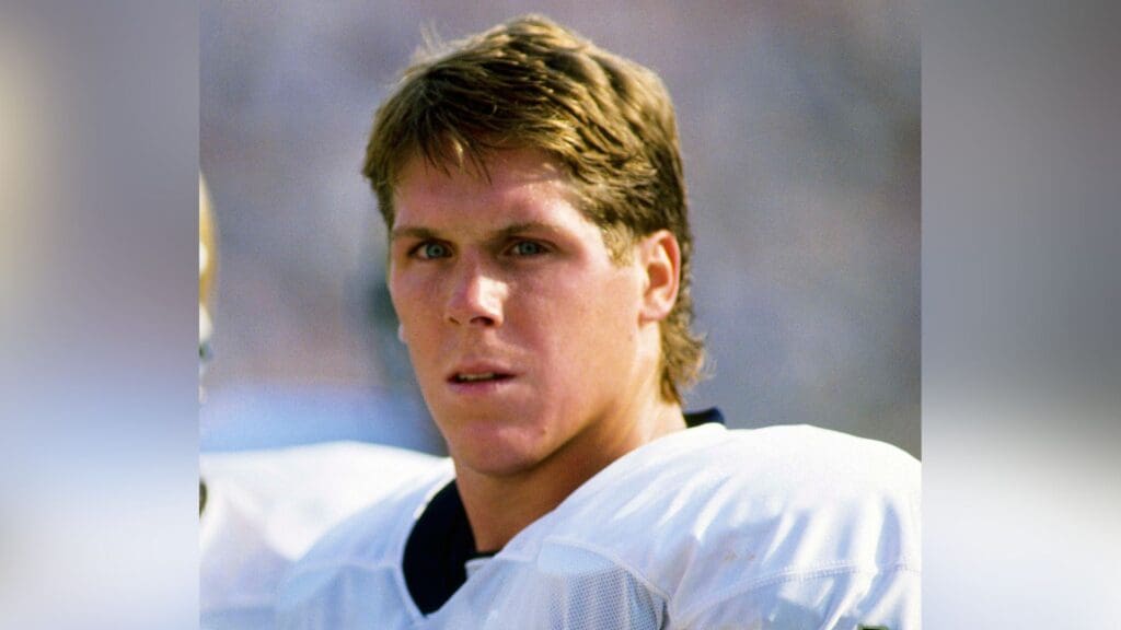 Unknown date and location 1992; USA; FILE PHOTO; Notre Dame Fighting Irish quarter back Rick Mirer on the sidelines during the 1992 season.
