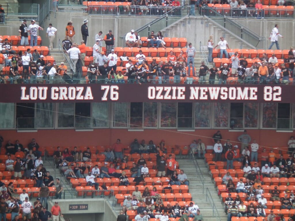 Lou Groza and Ozzie Newsome