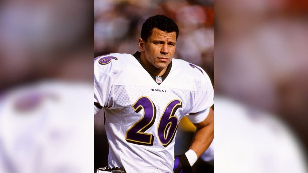 an 14, 2001; Oakland, CA, USA; FILE PHOTO; Baltimore Ravens safety Rod Woodson (26) on the sidelines against the Oakland Raiders at Oakland Alameda Coliseum during the 2000-01 AFC Championship game.