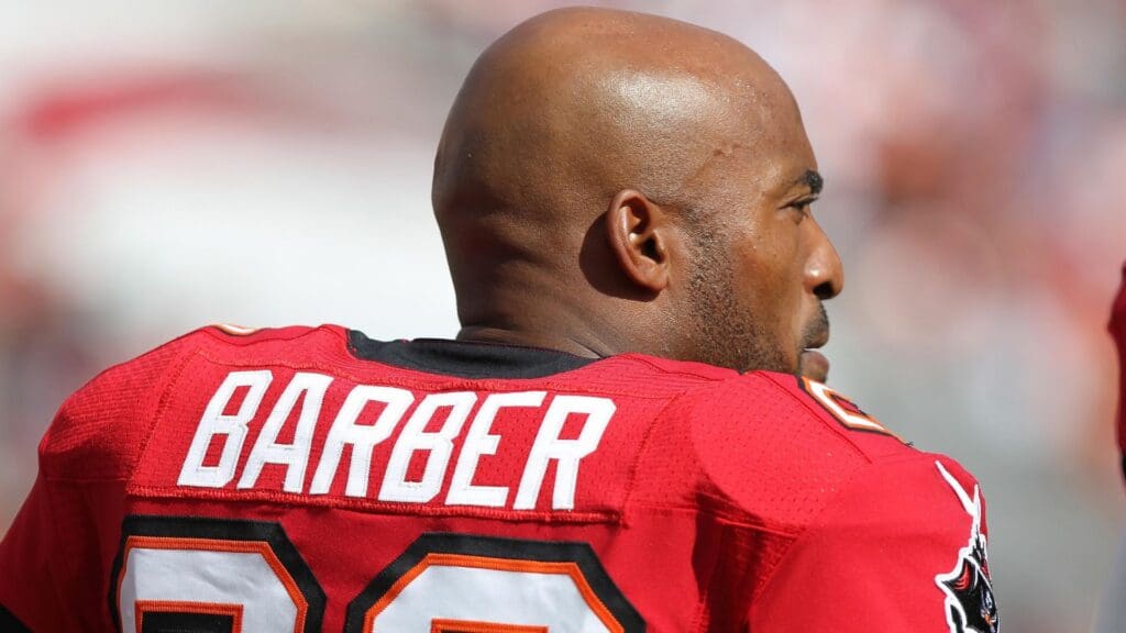 November 11, 2012; Tampa, FL, USA; Tampa Bay Buccaneers free safety Ronde Barber (20) during the first quarter against the San Diego Chargers at Raymond James Stadium.