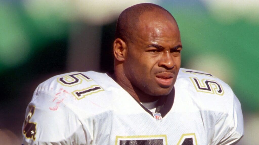 Unknown date; Anaheim, CA, USA; New Orleans Saints linebacker Sam Mills prior to the game against the Los Angeles Rams at Anaheim Stadium. Mandatory Credit: Imagn Images
