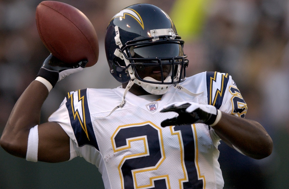 Sep 11, 2006 Oakland, CA, USA: San Diego Chargers running back (21) LaDainian Tomlinson warms up before a game at McAfee Coliseum in Oakland, CA.