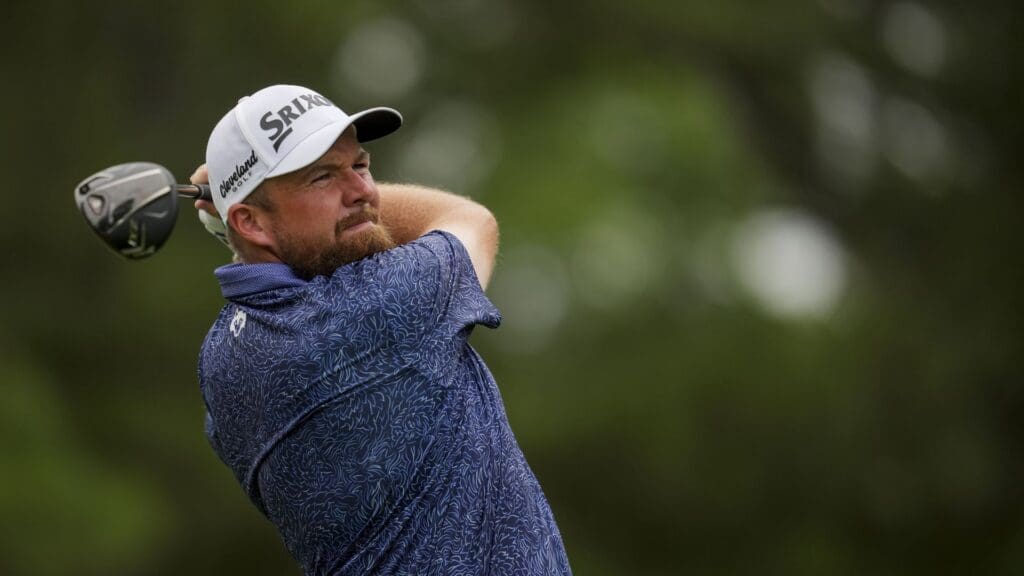 May 16, 2025; Charlotte, North Carolina, USA; Shane Lowry during the second round of the PGA Championship golf tournament at Quail Hollow.